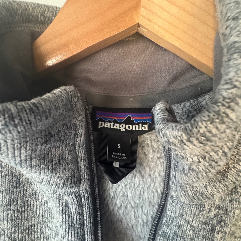 Patagonia Mens Better Sweater 1/4‎ Zip Fleece Pullover Stonewash Grey Size Small - Picture 5 of 6